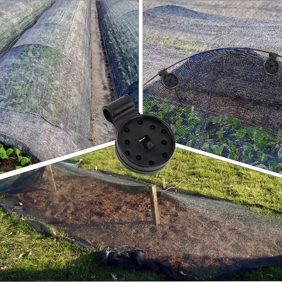Schattenstoff-Clips mit Ösen für Sonnenschutznetze und Gitterabdeckungen in Schwarz - Bild 3