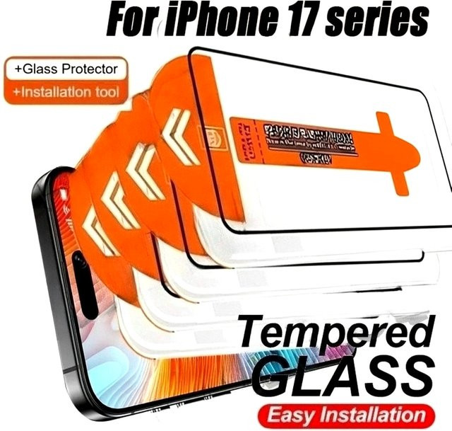 DIXSG 4er-Pack Ultraklare Displayschutzfolie für iPhone 15 16 17 Pro Max Plus und weitere Modelle mit One Click Installationsglas, Transparent - Bild 1