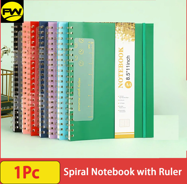 Liniertes A4 Notizbuch mit Spiralbindung in Gold für Erwachsene - Bild 1