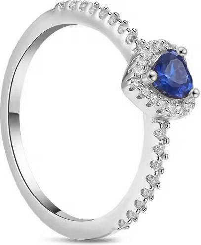 Ring 925 Silber, Zirkonia, Damen, Herzförmig - Bild 1