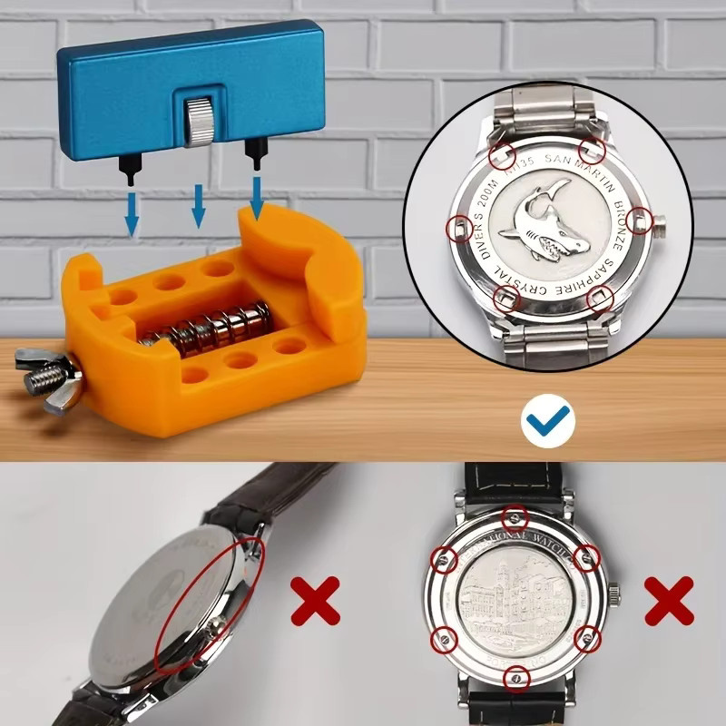 DQG Uhrenwerkzeug-Set, Edelstahl, Weiß, Unisex - Bild 4