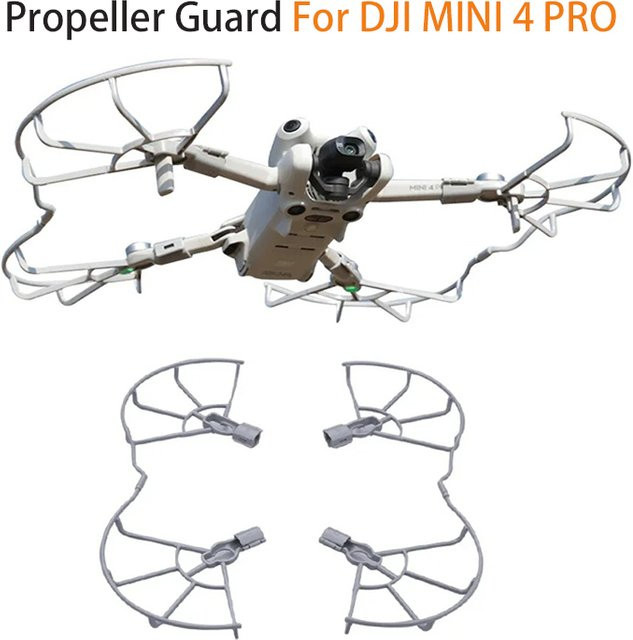 DJI Mini 4 Pro Propellerschutz mit Schnellspannklinge und Schutzhülle in Grau - Bild 1
