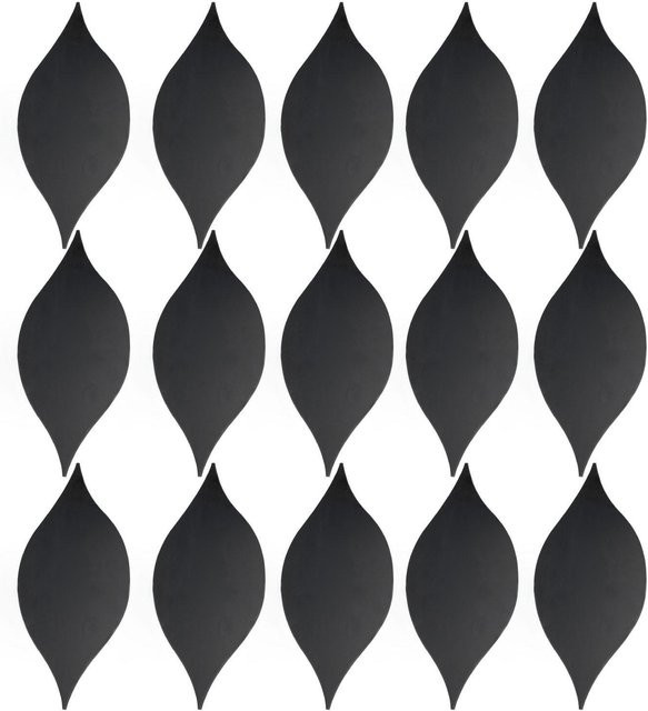 15 Stück OutsideWorld Spiegel Wandaufkleber in Schwarz aus Acryl mit 3D Tropfen Design für moderne Wandkunst im Wohnzimmer oder Schlafzimmer - Bild 1