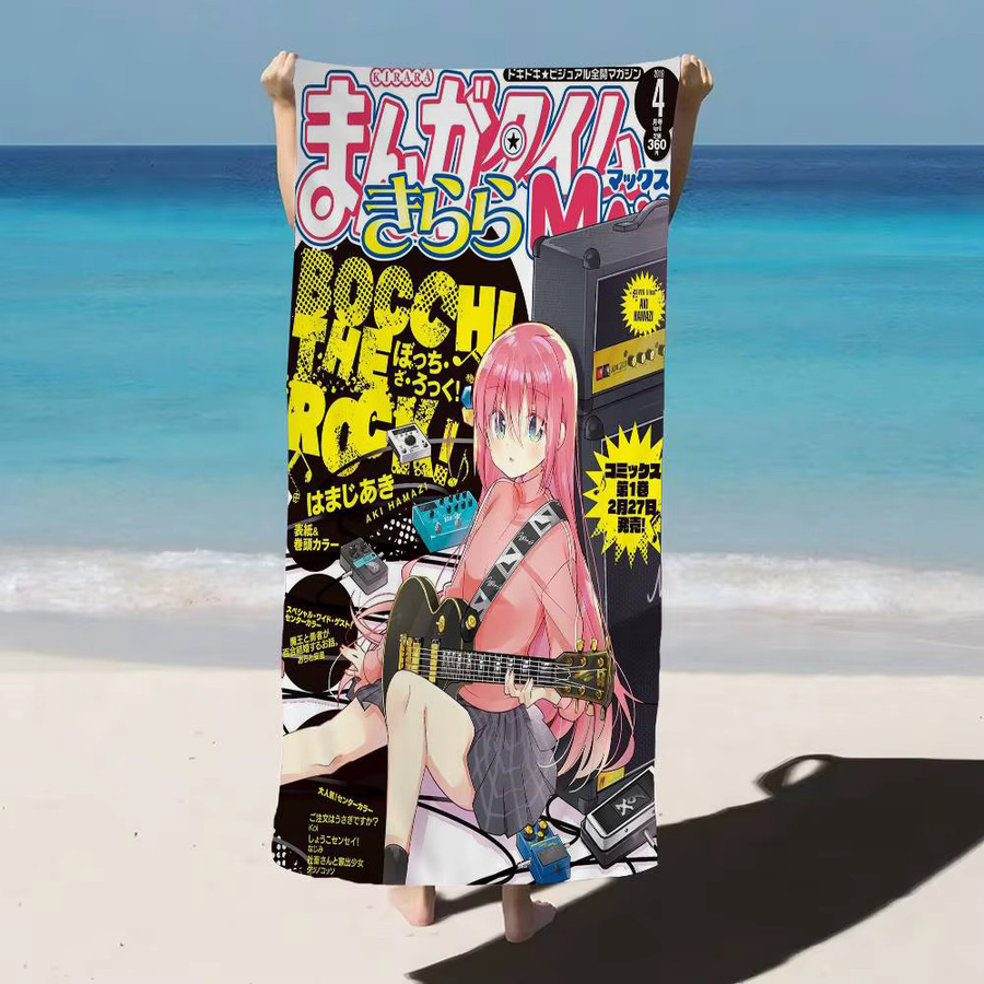 B-Bocchi The Rock Anime Mikrofaser Strandtuch, saugfähig und weich, Multicolour - Bild 3