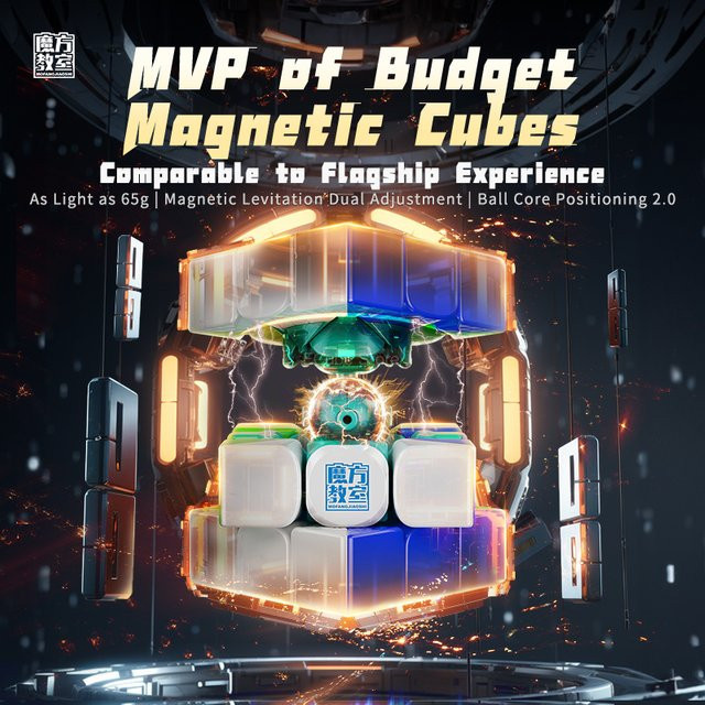 MoYu RS3M V5, Magnetischer Dual Maglev Ball Core, Professioneller Zauberwürfel, Speed 3x3 Cube, Cubing Puzzle - Bild 1