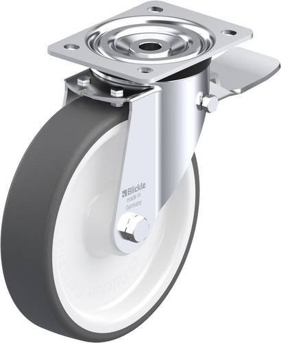 Blickle L-POTH 200R-ST Lenkrolle mit Feststeller in Grau und Weiß, Rad-Durchmesser: 20 cm, Tragfähigkeit: 400 kg - Bild 1