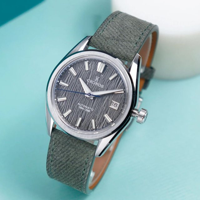 CRONOS Armbanduhr Automatik, Pilot, Edelstahl, 36 mm, Herren - Bild 1
