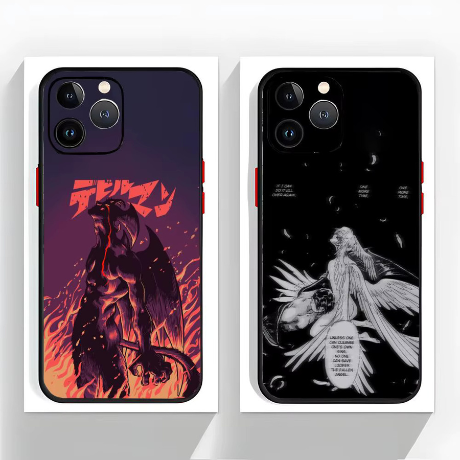 D-Devilman C-Crybaby Handyhülle Schwarz Matt Stoßfest für iPhone 17 16 15 14 Pro Max - Bild 2
