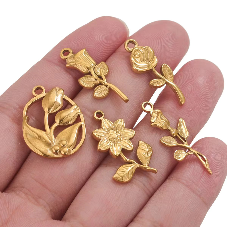 Aiovlo Charms Edelstahl, vergoldet, Gold, Damen - Bild 2