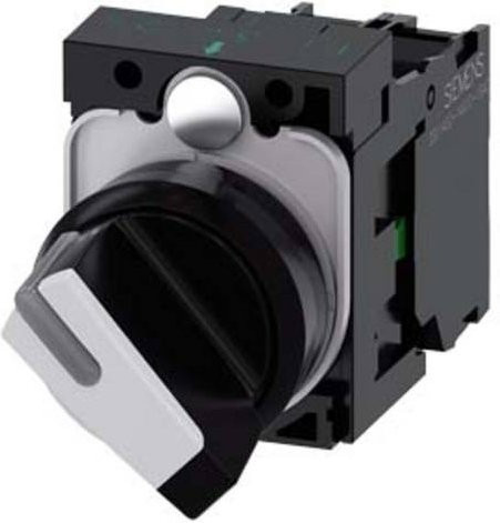 Siemens Knebelschalter 3SU1103-2BF60-1BA0 in Schwarz und Weiß aus Kunststoff - Bild 1