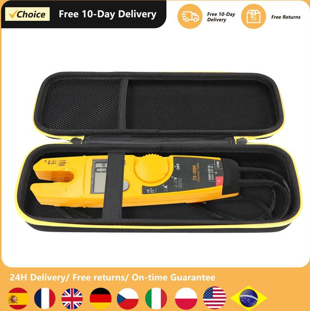 Schutzhülle und Aufbewahrungskoffer für Fluke Multimeter T5-1000 und T5-600 in Schwarz - Bild 1