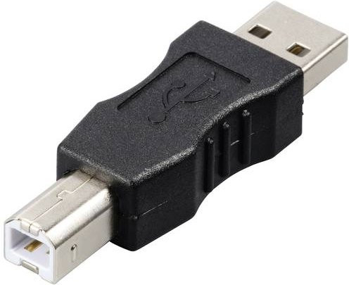 Renkforce USB 2.0 Adapter rf-usba-03 mit vergoldeten Steckkontakten in Schwarz - Bild 1