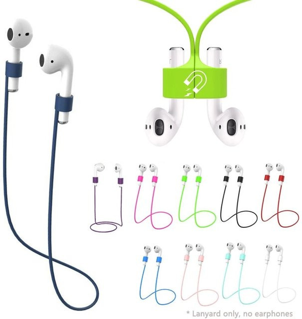 Anti-Lost Silikon Gurt mit Magneten für Apple AirPods 1, 2, 3 und AirPods Pro in Pink - Bild 1