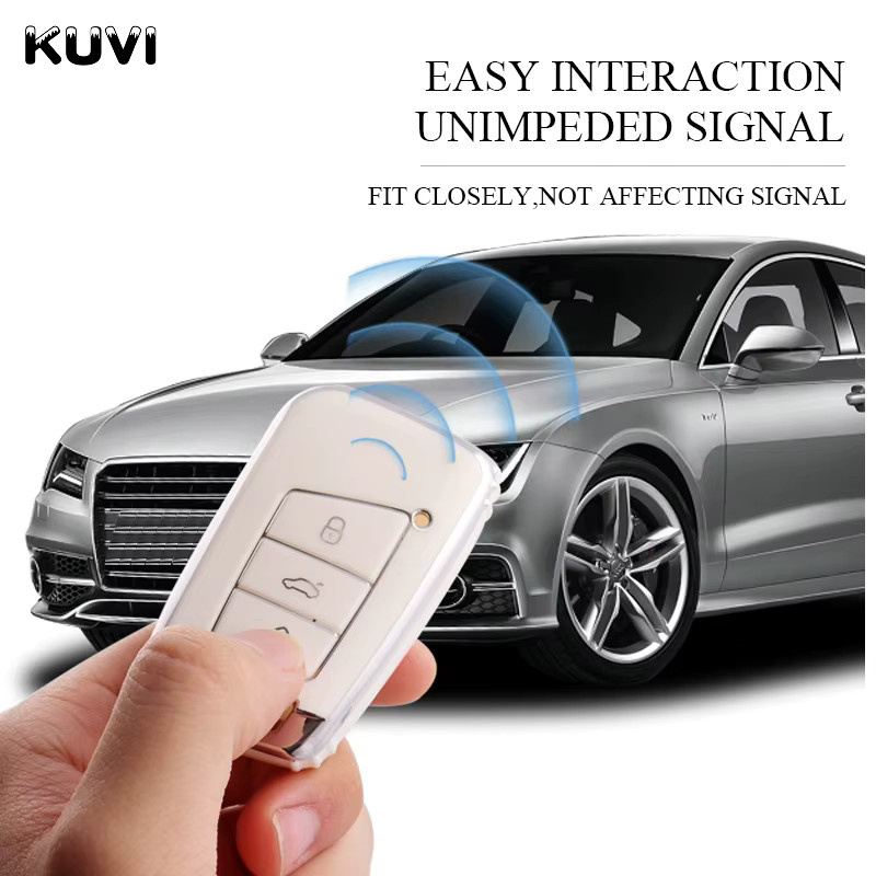 Kuvi TPU Auto Remote Key Case Cover Shell für VW Volkswagen Passat B8 Magotan und Skoda Kodiaq A7 Smart Keyless - Bild 4