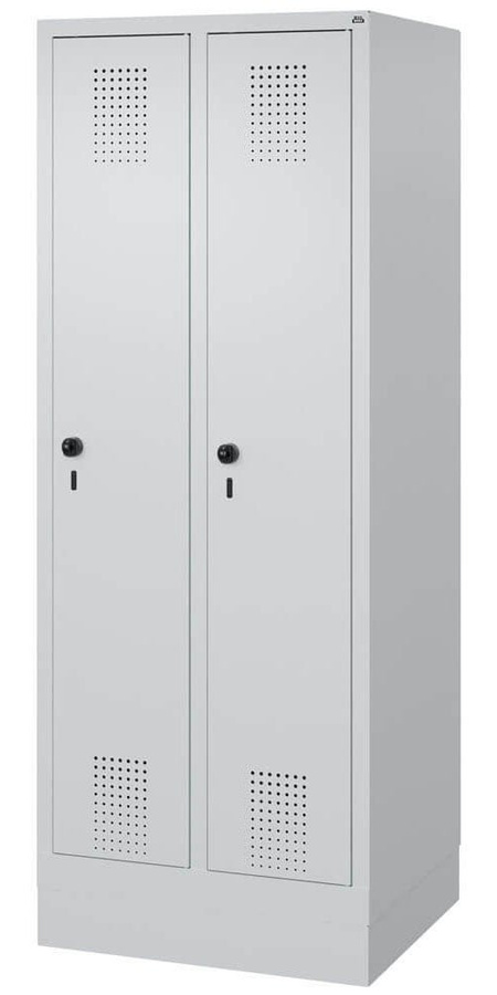 BIGBOXX Schulspind mit durchgehenden Türen in Weiß und mattem Metall-Design - Bild 1