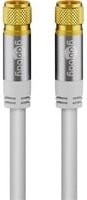 goobay SAT-Antennenkabel mit F-Stecker zu F-Stecker in Weiß, 2,0 m - Bild 1