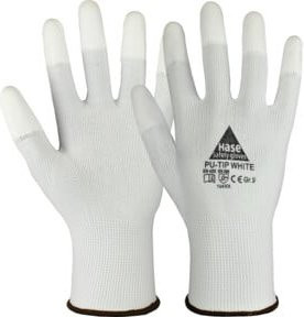 Hase Montagehandschuh PU-Tip-White aus Polyester in Weiß, Größe 6 - Bild 1