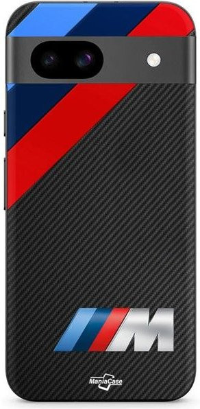 MANIACASE Handyhülle für Google Pixel 8a aus Silikon TPU mit BMW M Power Logo in Schwarz - Bild 1