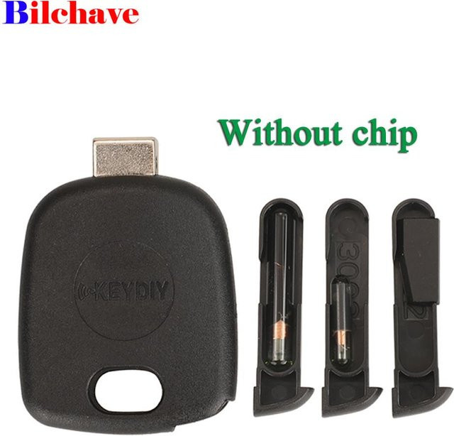 Jingyuqin 10 Stück KEYDIY Universal-Transponderschlüsselgehäuse mit Center Groove Blade KD VVDI Klingenkopf und Chip-Halter, Schwarz - Bild 1
