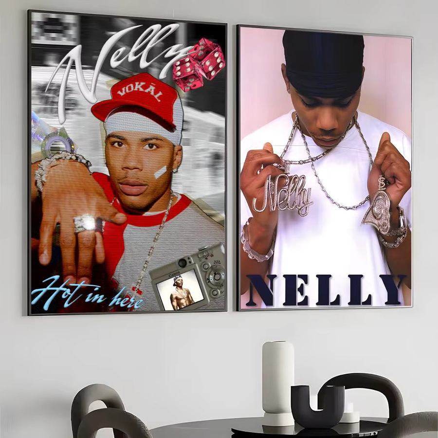 USLegendRap N-Nelly Poster Wandkunstdruck in Weiss und Multicolour, Rechteckiges Papierposter für deine Wanddekoration - Bild 4