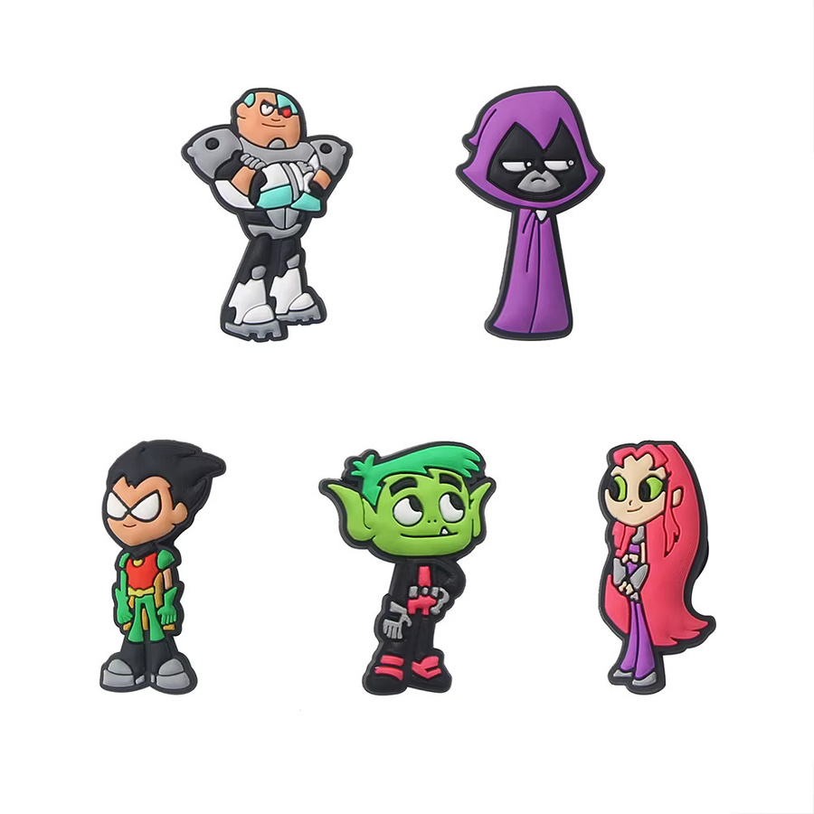 Teen Titans Schuhanhänger, Schuhzubehör, 5/10 Stück, Kunststoff, Bunt / Mehrfarbig - Bild 2