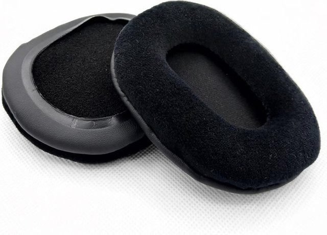 Velours Ohrpolster für Audio Technica ATH M50x M50S M40x M30 M35 SX1 DJ Kopfhörer in Schwarz und Grau - Bild 1