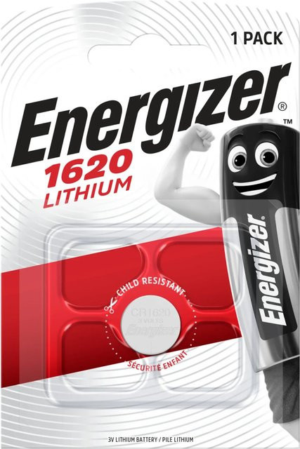 Energizer Lithium Knopfzelle CR 1620 in Silber, 1 Stück - Bild 1