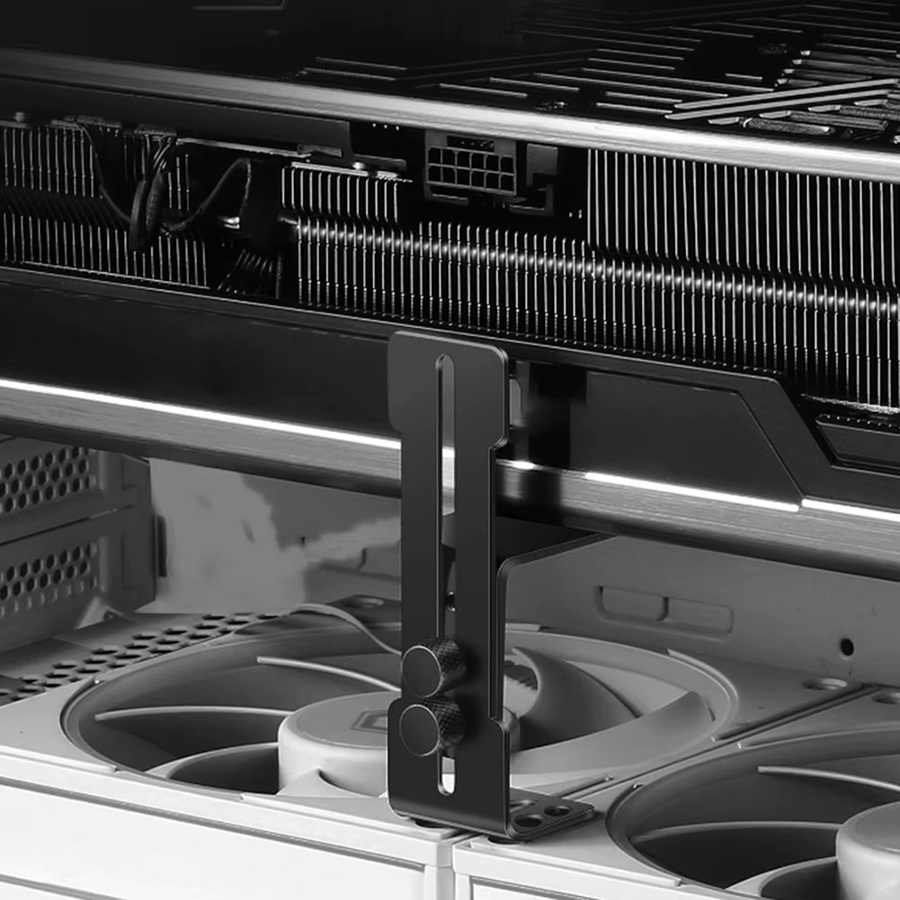RGEEK GPU-Stützrahmen aus Edelstahl für Desktop-Lüfterposition, Grafikkartenhalter zur Vermeidung von Durchhängen für RTX 3090 4090, Höhe: 12 cm - Bild 5