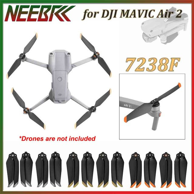 NeebRC Geräuscharme Propeller 7238F für DJI Mavic Air 2 und Air 2S in Schwarz oder Silber - Bild 1