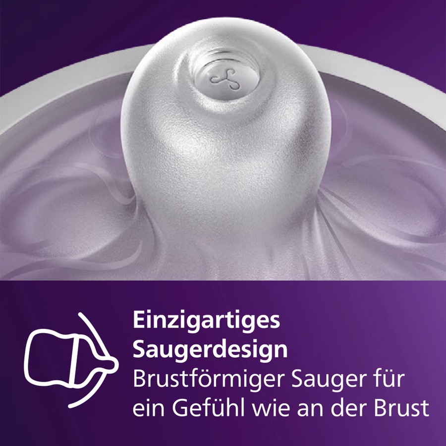 Philips Avent Babyflasche Natural Response AirFree mit Anti-Kolik-Ventil, 260 ml, transparent, BPA-frei - Bild 2