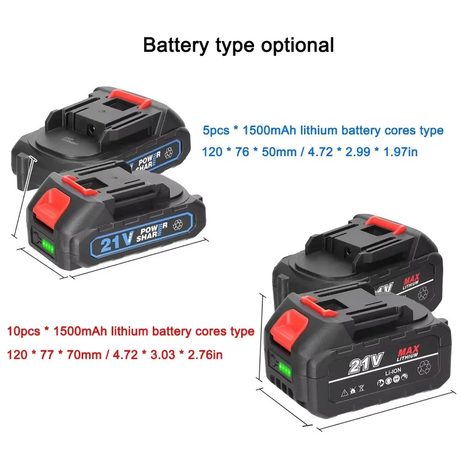 Hochleistungs-Lithium-Ionen-Akku mit Kapazitätsanzeige für Makita Elektrowerkzeuge, Farbe: Schwarz - Bild 4
