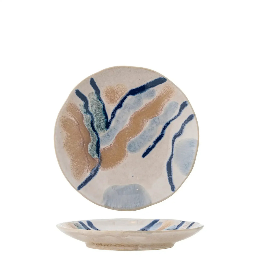 Bloomingville Steingutteller Imogen Blau Durchmesser: 16 cm - Bild 1