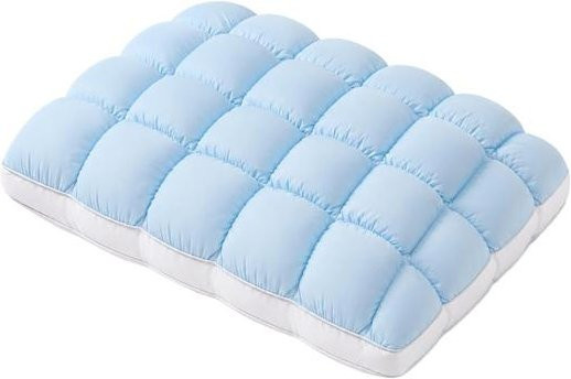 Luxeicu Atmungsaktives Wolkenkissen aus Mikrofaser in Blau, Kühlendes und weiches Daunenalternative-Kissen für Seiten-, Rücken- und Bauchschläfer - Bild 1