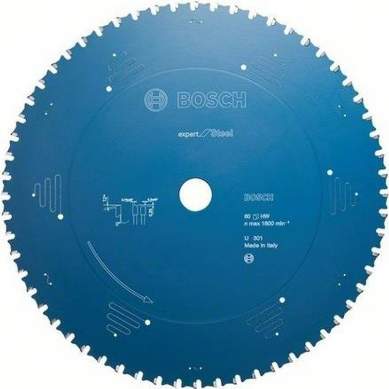 Bosch Expert Kreissägeblatt für Metall mit 60 Zähnen, Durchmesser: 305 mm, Bohrung: 30,5 mm, Carbide Tipped, Blau - Bild 2