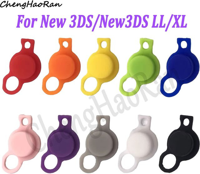 ChengHaoRan Bunte Silikon C-Stick Kappen für New 3DS, New 3DS LL und New 3DS XL, Analog-Joystick-Abdeckung als Ersatz für die rechte Rocker-Taste - Bild 1