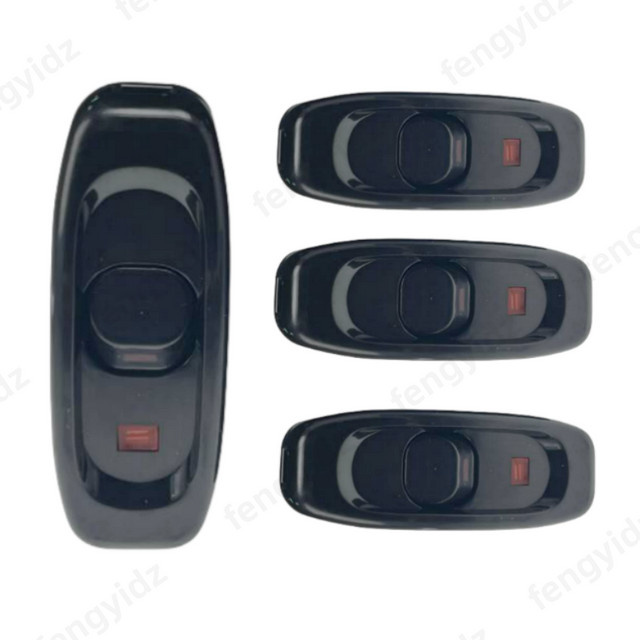 Fengyidz 4er-Set Inline-Kabelschalter in Schwarz und Weiß, AC 250V 10A Hochleistungs-Durchgangsschalter für Lampen und Glühbirnen - Bild 1