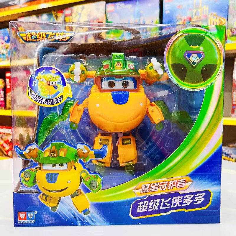 AULDEY Super Wings Actionfiguren, mit Sound und Licht, verformbares Modell - Bild 2