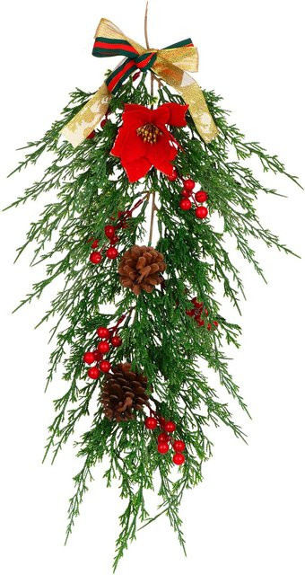 GoolRC Weihnachts-Kiefernnadel-Wandbehang als künstliche Ranke in Grün, Länge: 65 cm - Bild 1