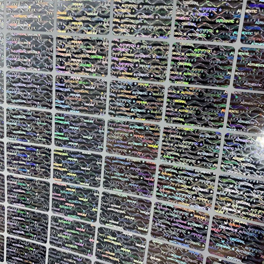 1000 Stück Holographische Sicherheitssiegel VOID-Aufkleber in Silber und Multicolour als manipulationssichere Etiketten für Verpackungen und Geschenkboxen - Bild 3