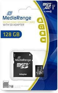 MediaRange MR945 microSDXC Speicherkarte, 128 GB, UHS-I, Class 10, Schwarz - Bild 2