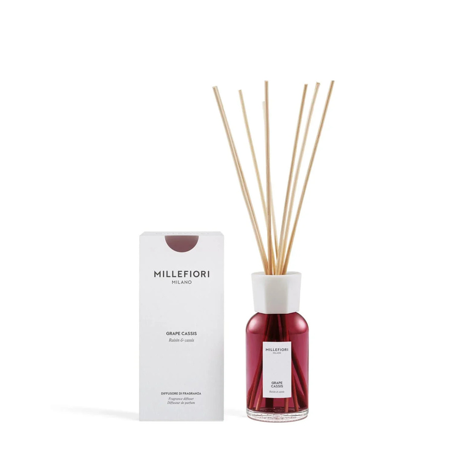 Millefiori Milano Raumduft-Diffusor mit Stäbchen Grape Cassis 250 ml fruchtig-floral - Bild 1
