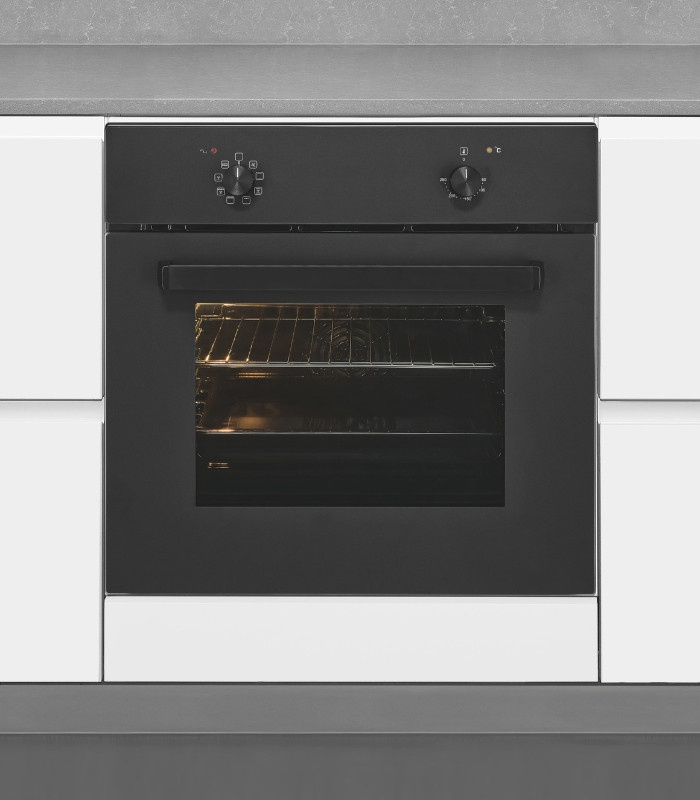 Einbaubackofen EBE367-U-120 in Mattschwarz mit Heißluft, Grill und Teleskopauszügen - Bild 3