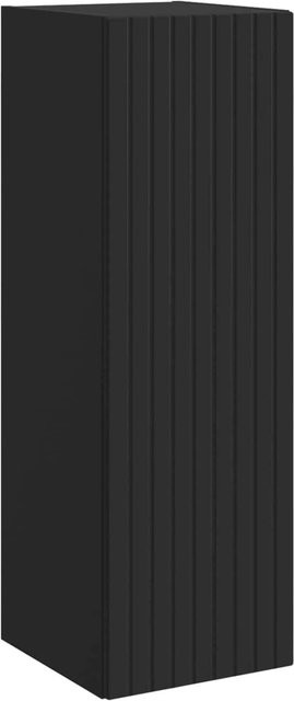 vidaXL Wandmontierter Badezimmerschrank in Schwarz, Modernes Design mit Schranktüren und Regalböden, B/T/H: 33 x 34,5 x 100 cm - Bild 1