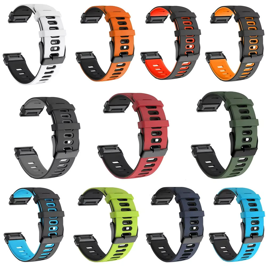 QCTOG Uhrenarmband Silikon, Zweifarbig, Unisex - Bild 2