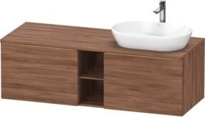 Duravit Waschtischunterschrank D-Neo in Braun Matt mit 2 Türen und 1 Fach, Wandmontage - Bild 1