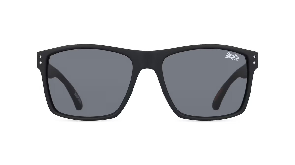 Superdry KOBE Sonnenbrille, Vollrand, Quadratisch, Kunststoff, Herren, schwarz, grau - Bild 1