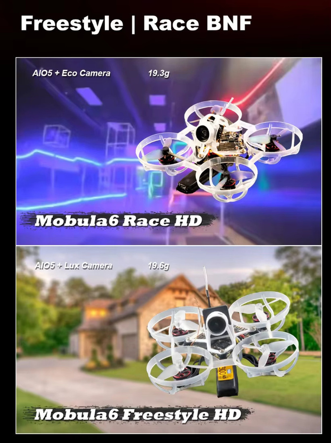 HDZero AIO15 2S/3S Digitales AIO-Flugsystem mit RunCam HDZero Lux/Eco Digitale FPV-Kamera in Schwarz für Tiny Whoops - Bild 4