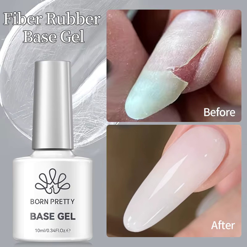 BORN PRETTY Faser-Gummi-Basisgel Nagellack, 10 ml, Glänzend - Bild 2