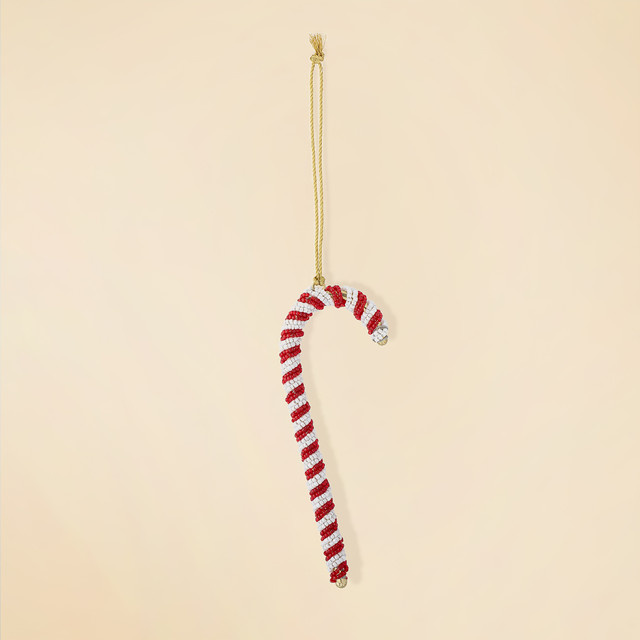 Bloomingville Weihnachtszuckerstange aus Glas in Rot und Weiß - Bild 1
