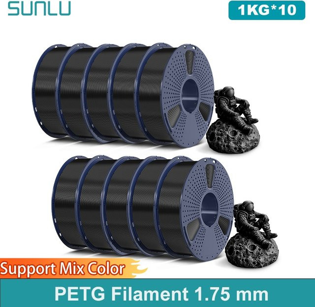 SUNLU PETG Filament Klargelb 1,75 mm Durchmesser 1 kg Spule für FDM-Drucker - Bild 1